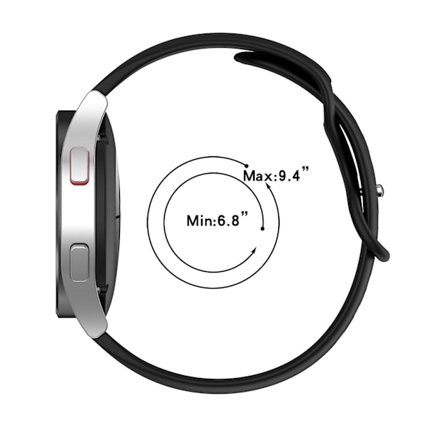 Sort Sort Silikone Urrem kompatibel med Garminmove 3