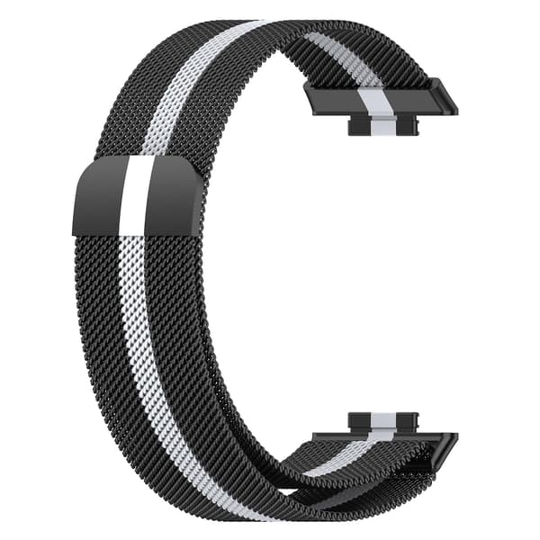 Sort Grå Sort Grå kompatibel med Huawei Watch Fit 2 Rustfrit Stål Urrem