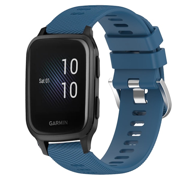 Blått Mjukt Silikonarmband kompatibelt med Garmin Venu Sq