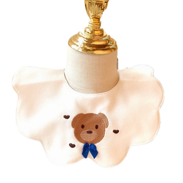 Dam Fejk Krage Ren Bomull Dregelhandduk Barnhaklapp Söt Ca white background