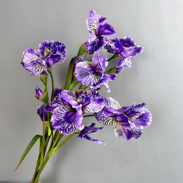 Iris Kunstig Blomst Alice Falsk Blomst Enkelt Stilk Bryllupsdekoration Alice Iris Purple