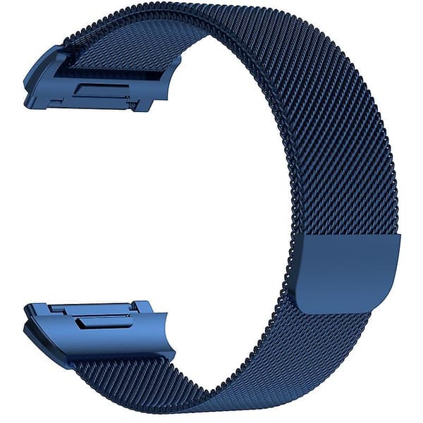 Blå Blå kompatibel med Fitbit Ionic Milanese Urrem Stor Størrelse: 24x2.2cm kompatibel med Fitbit Ionic