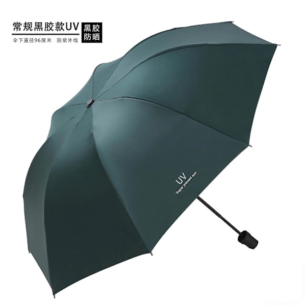 Moderigtig Bærbar Foldbar Automatisk Paraply Anti UV Regn Sol Paraply Vindtæt Kvinder Mænd Børn Parasol Paraply hand movement green