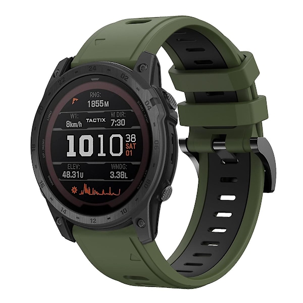 Tofarget silikonklokkereim kompatibel med Garmin TACTIX 7 / 7Pro