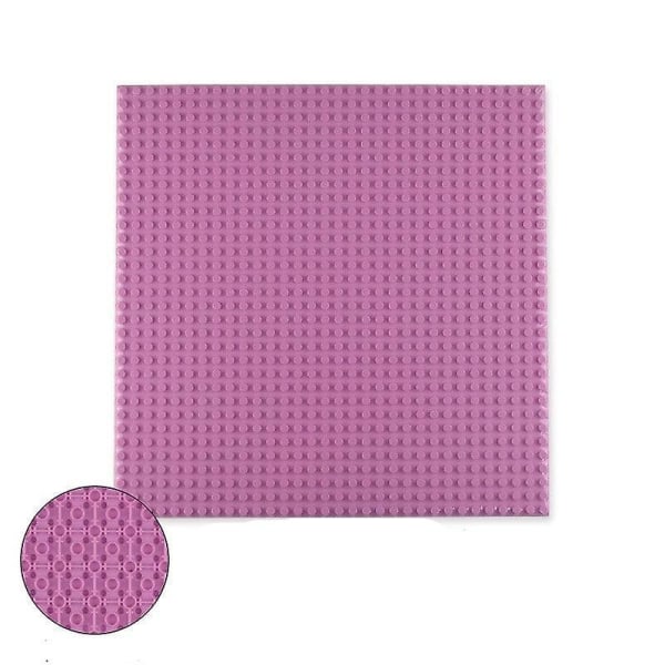 Dubbelsidig bas i plast små byggstenar i tegelleksak 25.6X25.6CM Pink