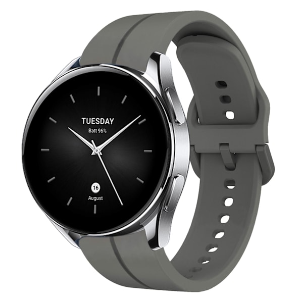 Mørkegrå Mørkegrå Silikone Urrem kompatibel med Xiaomi Mi Watch S2