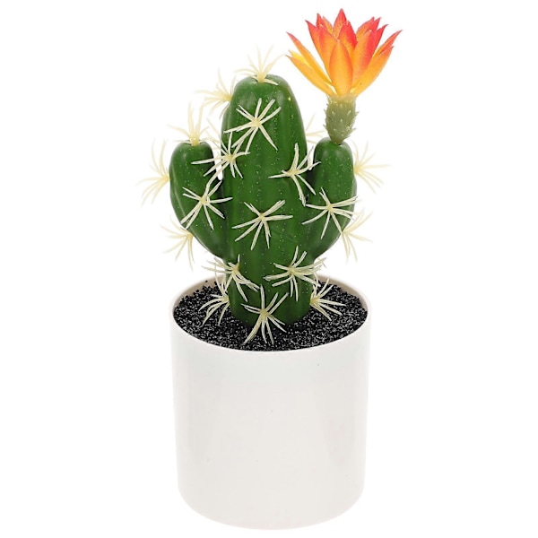 Falsk Kaktus Bonsai Plante Stue Falsk Blomst Kunstig Plante Plastik Kaktus