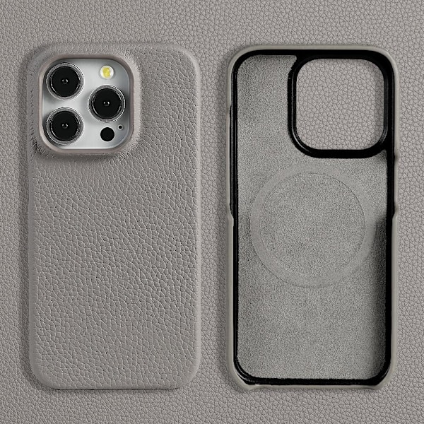 Etui til iPhone 16pro amx grå Magnetisk lær