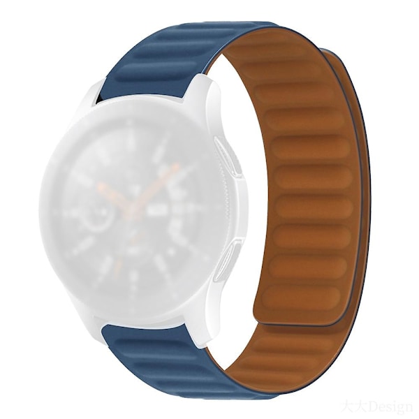 Tummansininen tummansininen silikoninen magneettinen ranneke, yhteensopiva Huawei Gt 3 42mm:n kanssa