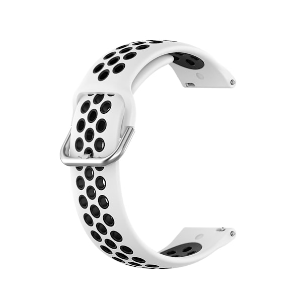 Hvid Sort Hvid Sort kompatibel med Huawei Watch 3 / 3 Pro silikone urrem