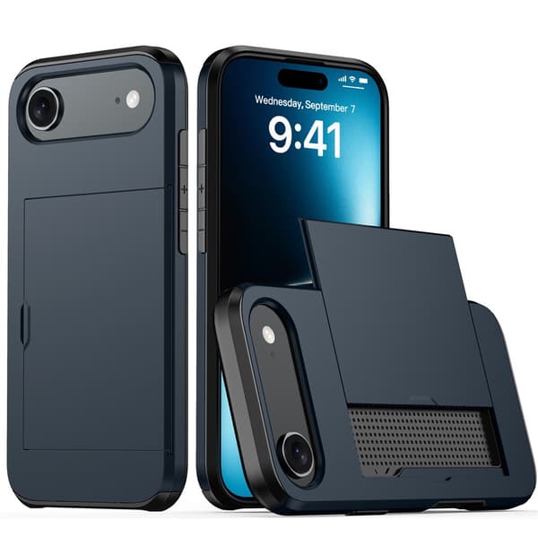 Fodral för iPhone 13 Pro Max Kortplats Marinblå Noz27409