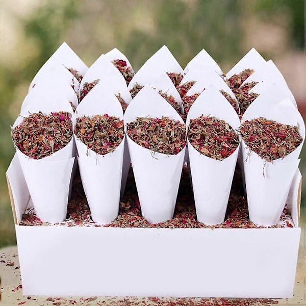 60 stk. Bryllupskegler - Blomsterholderforsyning
