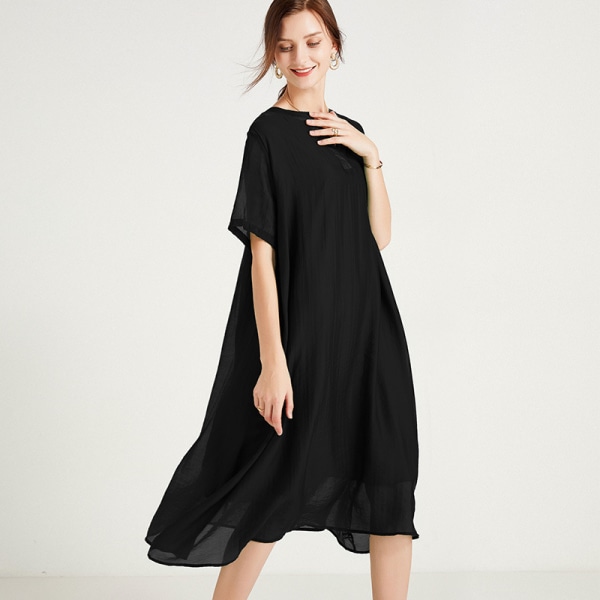 Klänning Slimming Mid-Length Western Style Slimming Kjol Black XL