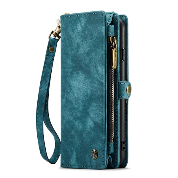 Etui til iPhone 15 blå 2-i-1 Magnetisk Wallet med Kortholder Flip