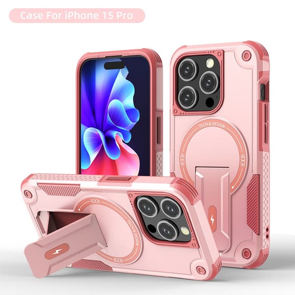 Etui til iPhone 16 Plus Magnetisk Stand Pink Noz30254