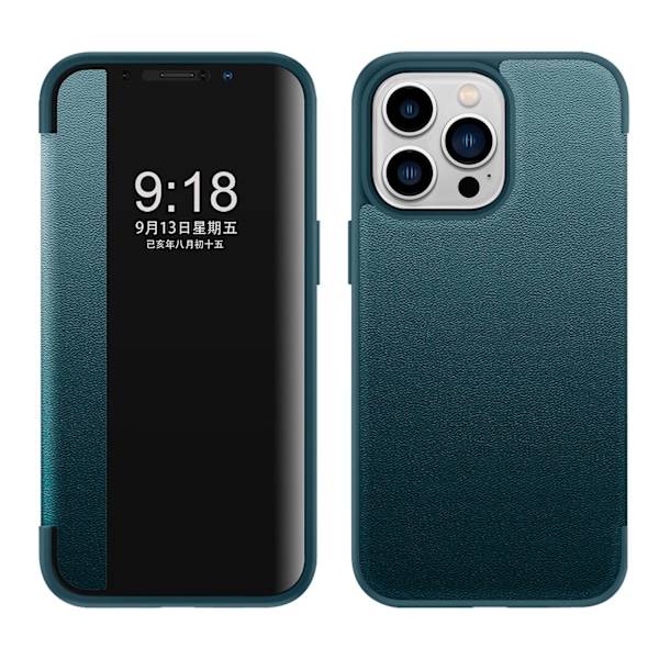 Etui til iPhone 15 Pro Max Qingshan Dai Læder Flip