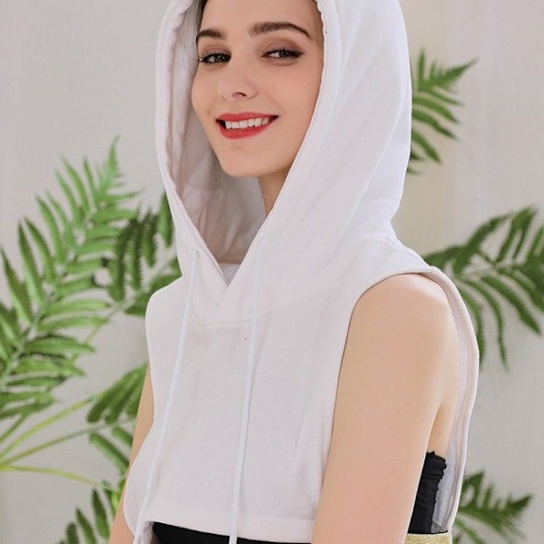 Naisten tekoviulus hupullinen kevät, syksy, talvi sisähupullinen White-M [45-65kg]]