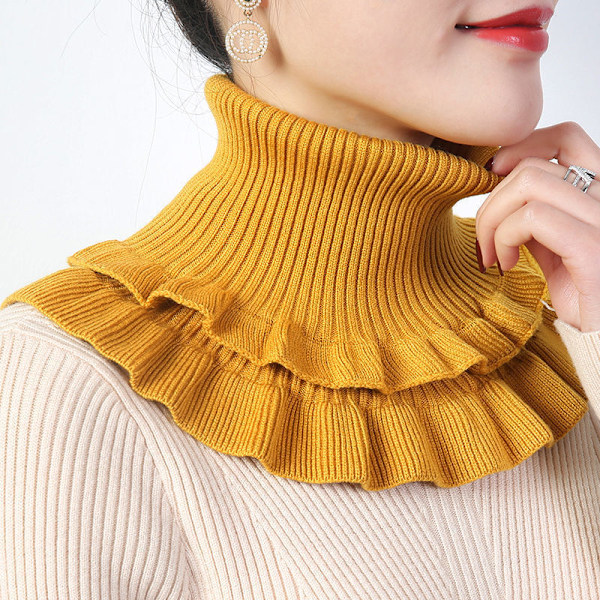 Falsk krage for kvinner, Cervical Spine Fashion All-Match Pullove Deep Purplish red [common Style]]