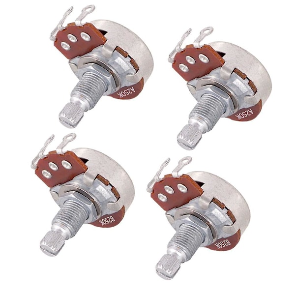 250K Elektrisk Gitar Potensiometer Volum Tone Potter Lang Splittet Aksel 18mm