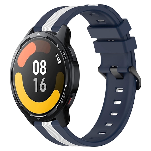 Blå Vit Blå Vit Silikon Armbandsur kompatibelt med Xiaomi Mi Watch S1 Active