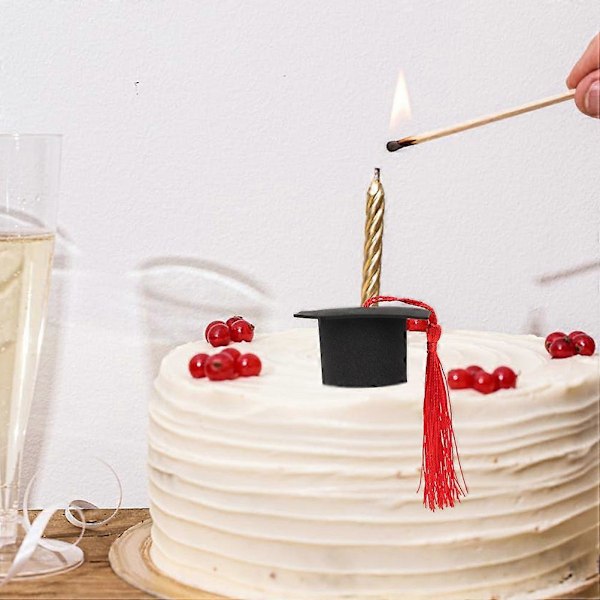 8 stk. Røde Dimissions Toppers - Dessert Cupcake Picks