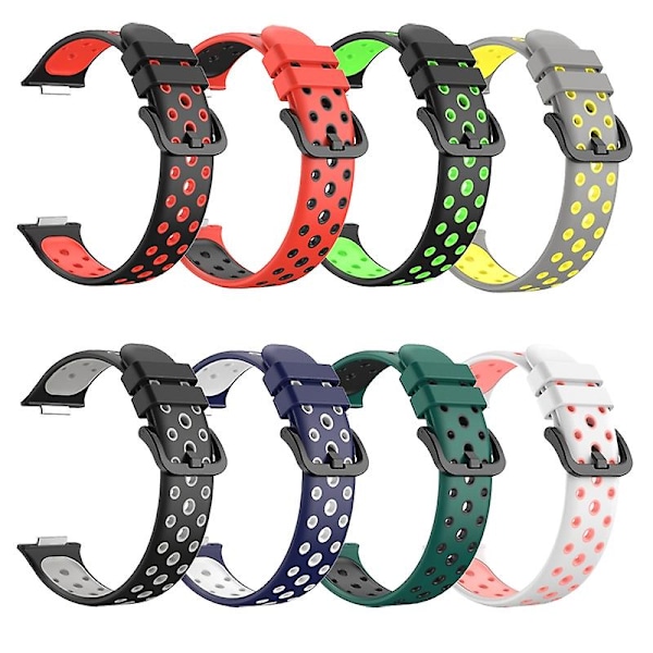 Rött Svart Rött Svart Silikon Armbandsur kompatibelt med Huawei Watch Fit 2