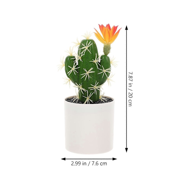 Falsk Kaktus Bonsai Plante Stue Falsk Blomst Kunstig Plante Plastik Kaktus