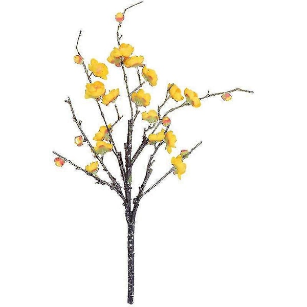 1 stk. Simulation Blommeblomstgrene Falsk Bægerblad Canthus Buket Falsk Blommeblomst Ornamentgul