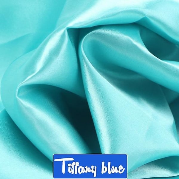 Siden Satin Tyg Färg Butyl Box Foder Lieb Tiffany blue Long75cm Width100cm