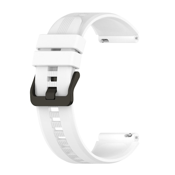 Hvid Hvid 22mm Silikone Urrem kompatibel med Huawei Watch Gt 2e