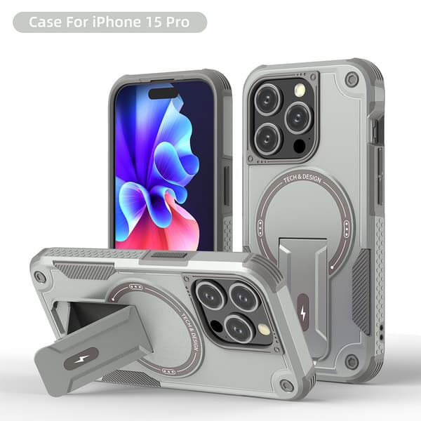Etui til iPhone 13 Magnetisk Stand Grå Noz30203
