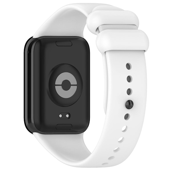 Valkoinen Yksivärinen Silikonihihna yhteensopiva Xiaomi Mi Band 8 Pron kanssa