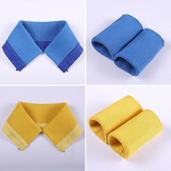 Dame falsk krage Avtakbar halv Anti-skitten Vinter All-Matc Blue