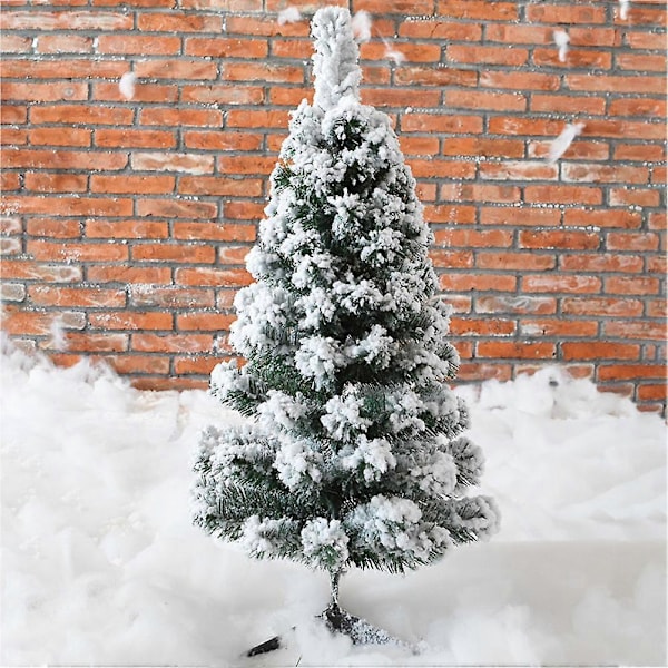 60CM spray snø flocking julesimulering sedertre hvitt snøfnugg juletre