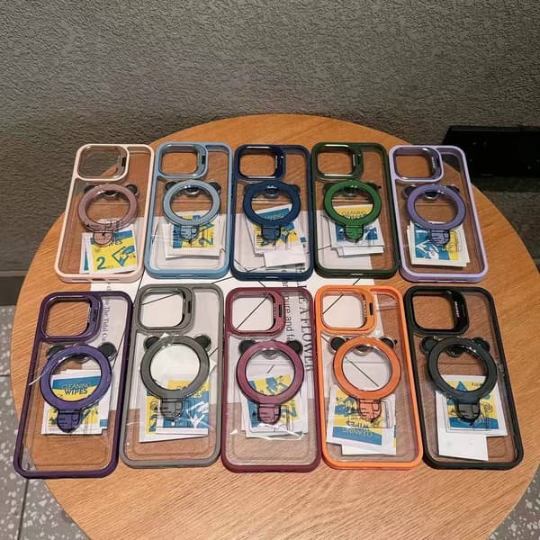 Etui til iPhone 17 Pro Magnetisk Stativ Linse Detalje Lys Lilla Noz30882