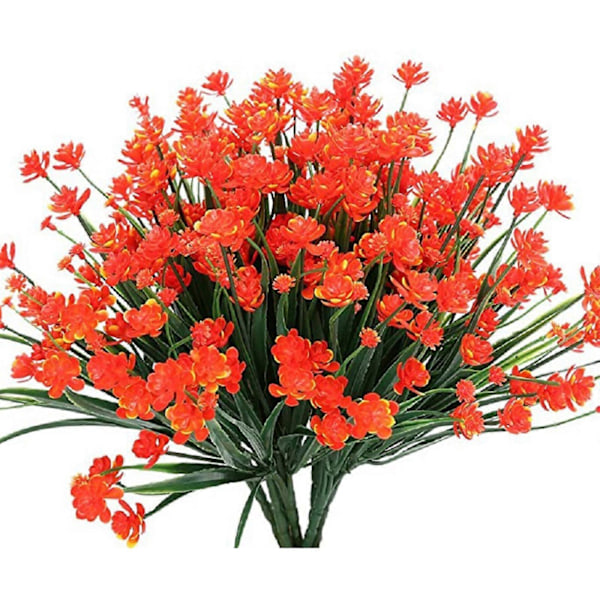Simulerte Kunstige Blomster 7 Grener Vårurter Kameliaer Orange