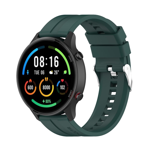 Tummanvihreä Tummanvihreä yhteensopiva Xiaomi Watch Color Sport -silikonirannekkeen kanssa