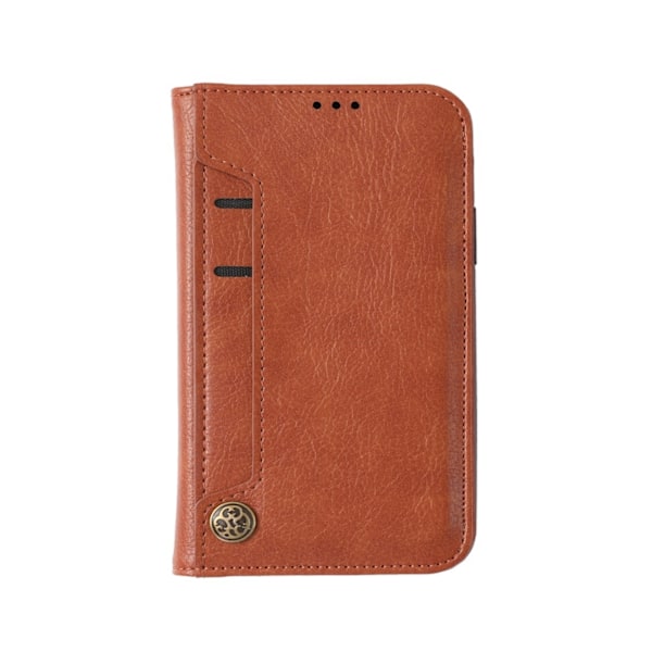 Etui til iPhone 14 Pro Max Lysebrun Tegnebog med Kortholder Flip Tegnebog med Kortholder
