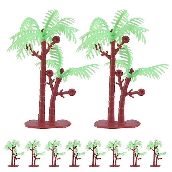 15 st Mikro Landskap Kokospalmer Miniatyr Växt Träd Modeller Mini Konstgjord Palm