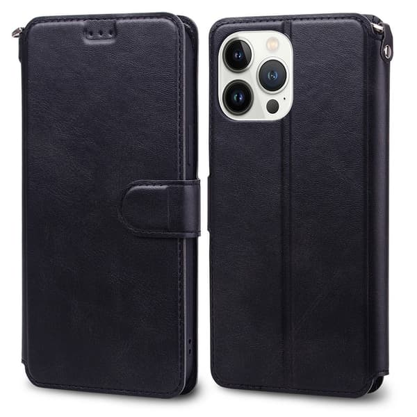 Fodral för iPhone 13pro 6.1 svart Flip Plånbok med Korthållare Magnetisk