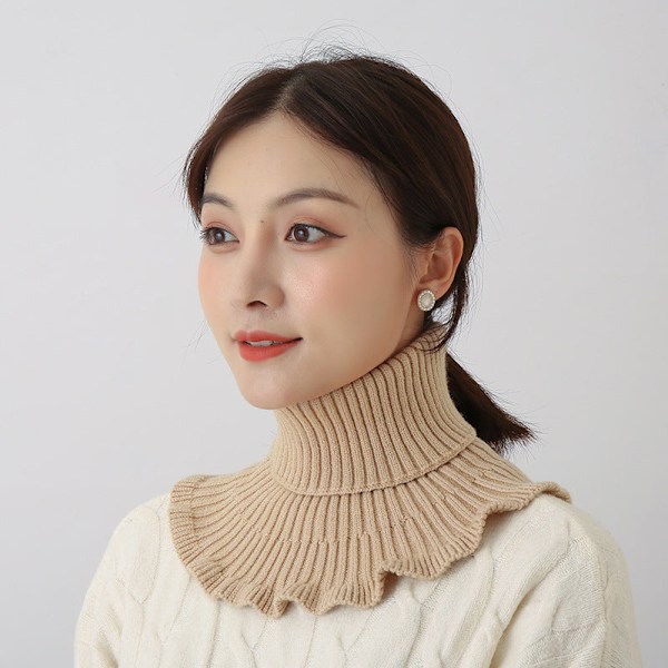 Dame falsk krage Avtakbar halv Varm Cervical Support Soli Khaki