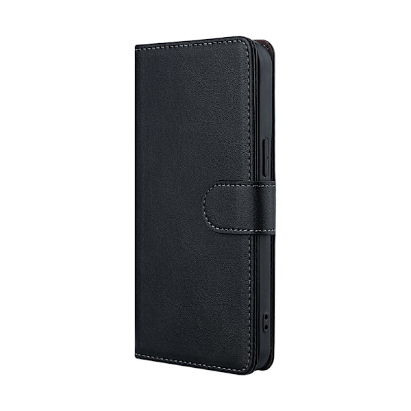 Etui til iPhone 15 Plus sort klassisk Plain Flip