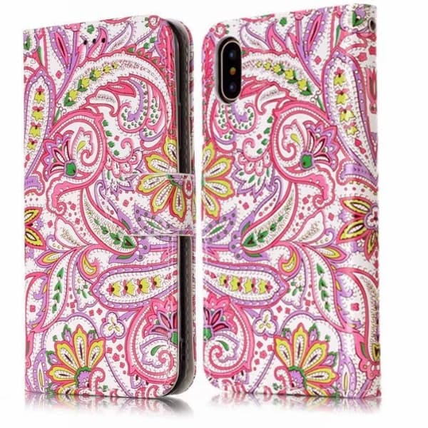 Etui til iPhone 13 Pepperblomst Preget Malt Flip Lommebok med Kortholder