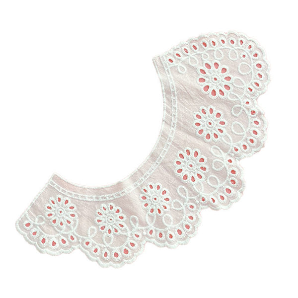 Dame falsk krave Aftagelig halv Bomuld Broderi Par Sha W3115 customized