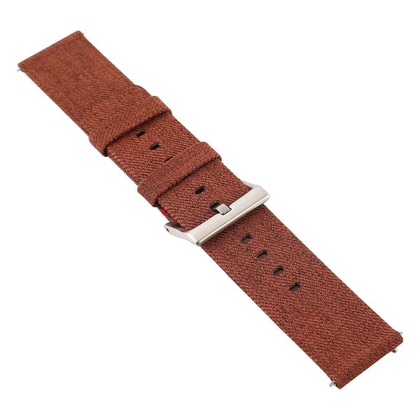 Brunt lærreds armbånd kompatibelt med Fitbit Versa / Versa 2