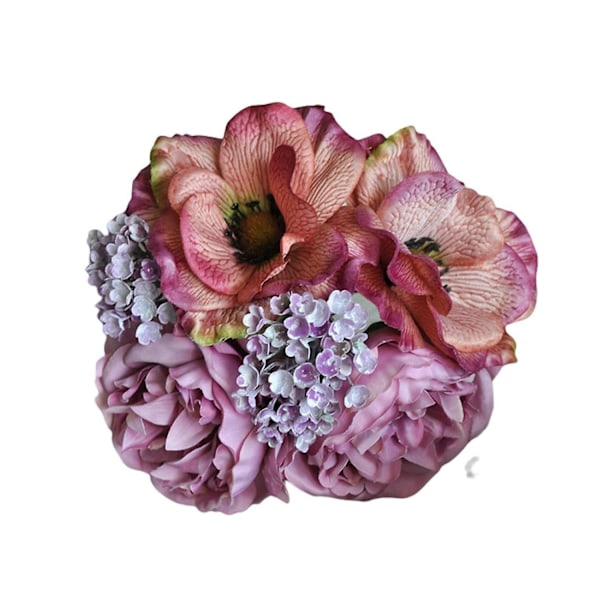Realistisk Kunstig Blomst Levende Udsøgte Bordpynt Simuleringsbuket Fotorekvisitter Purple