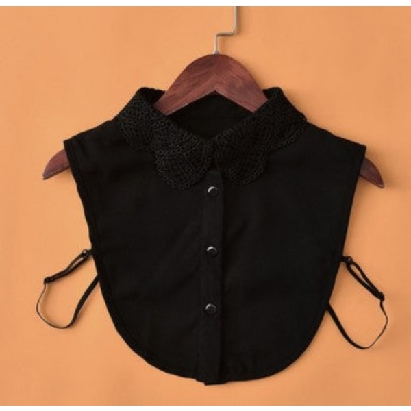 Naisten tekoviulus Irrotettava puolikas Trendikkäät vaatetusasusteet Grid small circle black collar