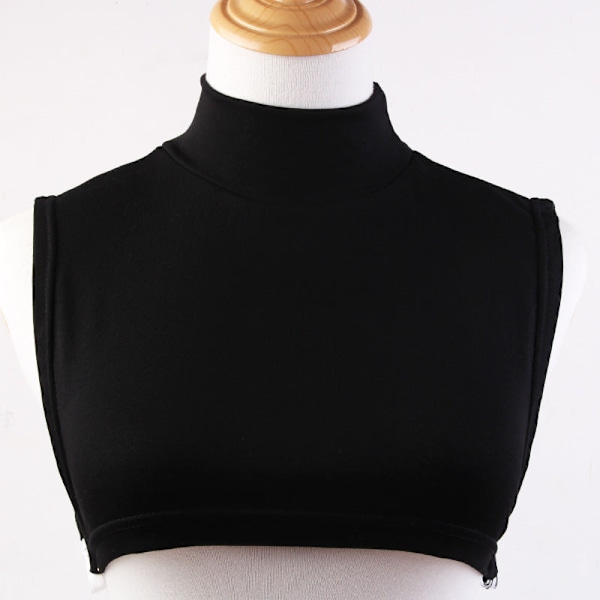 Dame falsk krage Avtakbar halv Half Turtleneck Menn All-Ma White Fleece-lined