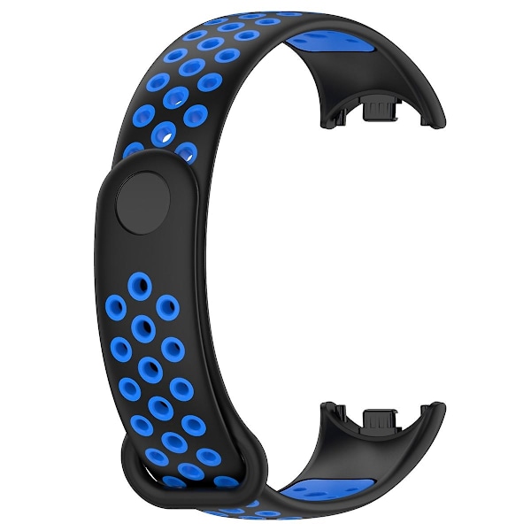 Sort Blå Sort Blå Silikone Urrem kompatibel med Xiaomi Mi Band 8