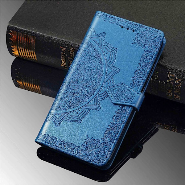 Etui til iPhone 14 Pro Max blått lommebok-etui med kortholder, stativ, enkelt flip-lommebok-etui med kortholder